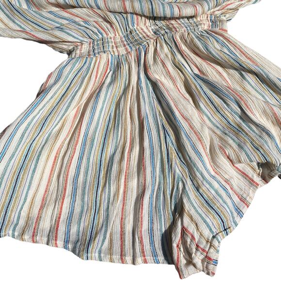 Urban Outfitters Moonstruck Surplice Romper Striped Size Extra Small OB804490 - Picture 10 of 14